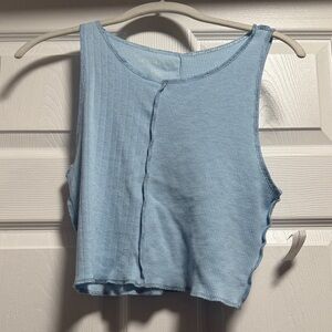 American Eagle Outfitters Light Blue Crop Top